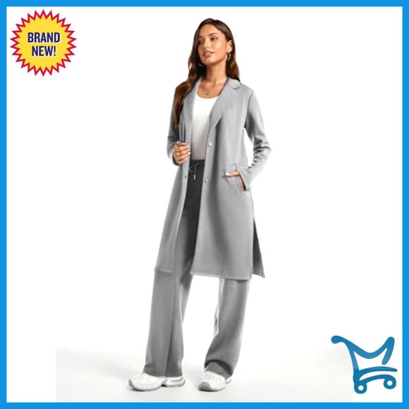 Soft 2-Piece Lounge Set with Notched Collar Coatigan and Wide Leg Pants - Picture 3 of 6